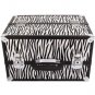 Large 14"x10"x9" Train Case Cosmetic Jewelry Organizer Makeup Storage Box Zebra