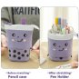 Cute Telescopic Pencil Case Standing Up Pen Holder Makeup Pouch Organizer Box