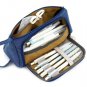 Pen Pencil Case Double Zip School Stationery Cosmetic Makeup Bag Organizer Pouch