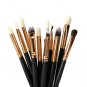 12pcs Professional Eye Makeup Brushes Set Eyeshadow Eyeliner Tool (Black)