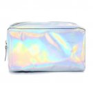 Girls Cosmetic Bag Travel Makeup Bag Stationery Student Pen Pencil Case Silver