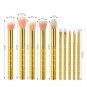 10Pcs Makeup Brush Eyeshadow Foundation Concealer Blush Liquid Blending Marble