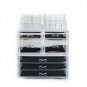 Plastic Cosmetics Storage Rack 4 Small Drawers 3 Large Drawers Transparent BE