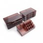 3Pcs Plastic Cosmetics Storage Rack 6 Small & 2 Large Drawers Clear Brown BR