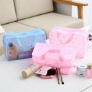 1-5Pcs Clear Makeup Bag Set Travel Cosmetic Transparent PVC Toiletry Bags Pouch