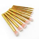 10Pcs Makeup Brush Eyeshadow Foundation Liquid  Blending Gold & Pattern Brushes