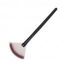 Fan Shape Face Makeup Brush Foundation Base Cheek Blush Powder Pen (Brown) S1