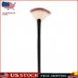 Fan Shape Face Makeup Brush Foundation Base Cheek Blush Powder Pen (Brown) S1