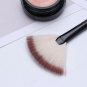 Fan Shape Face Makeup Brush Foundation Base Cheek Blush Powder Pen (Brown) S1
