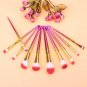 10pcs/set Makeup Brush Fish Tail Powder Contour Foundation Makeup Brushes