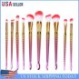 10pcs/set Makeup Brush Fish Tail Powder Contour Foundation Makeup Brushes