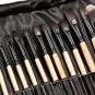 32pcs Nylon Wool Makeup Kit Bristle Wooden Handle Professional Cosmetic Brush