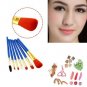 7Pcs PRO Beauty Makeup Brushes Cosmetic Eyebrow Blush Foundation Powder Kit Set