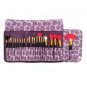 22PCS Makeup Brush Powder Eyebrow Face Lip Brush& Print Bag Purple Beginner Use