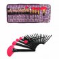 22PCS Makeup Brush Powder Eyebrow Face Lip Brush& Print Bag Purple Beginner Use