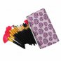 22PCS Makeup Brush Powder Eyebrow Face Lip Brush& Print Bag Purple Beginner Use