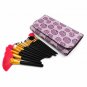22PCS Makeup Brush Powder Eyebrow Face Lip Brush& Print Bag Purple Beginner Use