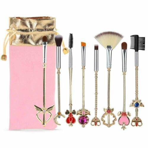 8pcs Sailor Moon Makeup Brush Set With Pouch