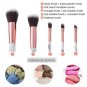 5pcs Marble Texture Eye Shadow Blush Powder Foundation Makeup Brushes Set S1