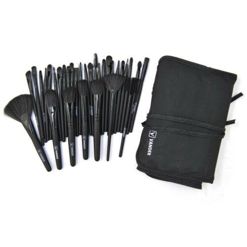 2 Sets New 32Pcs Black Makeup Brushes Eyebrow Face Lip Pencil Brush Nice Soft US
