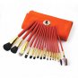 16Pcs Makeup Brushes Set Cosmetic Orange Brush Set Nice Fashion Styles For Lady