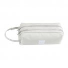Girl Boy Large Double Zip Fabric Pencil Case Back To School College Make Up Bag