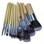 Pro 11Pcs Bamboo Handle Makeup Cosmetics Brush Kit Powder Cosmetic Tool Brushes