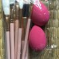 8 Pc. Makeup Brush Set + 2 Sponges ~ Dusty Pink ~ NWP ~ Fast Ship!!