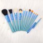 12Pcs Pro Blue Cosmetic Makeup Brushes Set Foundation Kabuki Brushes Woman Need