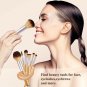 Makeup Brushes 17Pcs Bamboo Handle Set 1 Pcs Silicone Face Mask Brush & Makeup