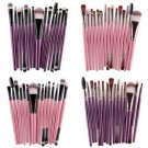 15Pcs Eyes Makeup Brushes Set Cosmetic Eyeshadow Eyeliner Lip Brush Kit Pink US