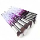 10Pcs Make Up Brushes Crystal Handle Cosmetic Powder Purple Amazing Hot Useful