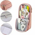 Folding Double Layer Pencil Pouch  Big Capacity Multifunctiona