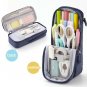 Folding Double Layer Pencil Pouch  Big Capacity Multifunctiona