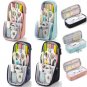 Folding Double Layer Pencil Pouch  Big Capacity Multifunctiona
