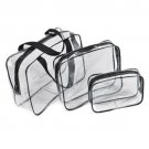 3 pcs Clear Transparent Bag Toiletry Waterproof Cosmetic organizer Beach Travel