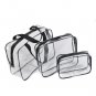 3 pcs Clear Transparent Bag Toiletry Waterproof Cosmetic organizer Beach Travel