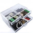 4 Drawers Acrylic Organizer Cosmetic Jewelry Cube Storage Makeup Box Transparent