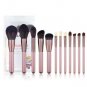 Makeup Brushes Sets Cosmetic Eyeshadow Face Lip Foundation Brush +Bag purple