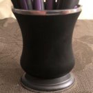 Nice New 8 Piece Purple & Black Cosmetic Make Up Makeup Brush Set and Holder