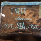 11- I Need Vitamin Sea Clear Zippered Make-up  / Travel Bag 7.5x 9.5 Inch