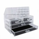 Makeup Cosmetics Jewelry Organizer Display Box Storage w/ 4 Drawers Space Saving