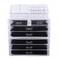 Cosmetics Storage Rack With 2 Small & 5 Large Drawers Transparent Make Up SK