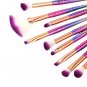 10pcs Fish Tail Foundation Powder Eyeshadow Eyeliner Makeup Brush(Colorful