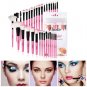 32Pcs Makeup Brushes Eyebrow Face Lip Pencil Contour Brush Pink Soft Pretty Use