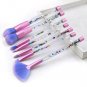 7Pcs Pro Quicksand Makeup Brushes Mermaid Crystal Glitter Blending Brush Useful