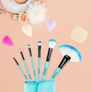 32pcs Premium Cosmetic Makeup Brush Set Travel Makeup bag Included, Blue