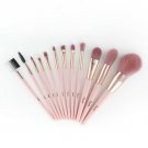 12Pcs Makeup Brushes Set Eyebrows Face Lip Cosmetic Makeup Brush Pink Lady Gift