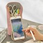 Stand Up Pencil Case Canvas Pencil Phone Holder Desk Organizer Makeup Bag CZ