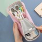 Stand Up Pencil Case Canvas Pencil Phone Holder Desk Organizer Makeup Bag CZ